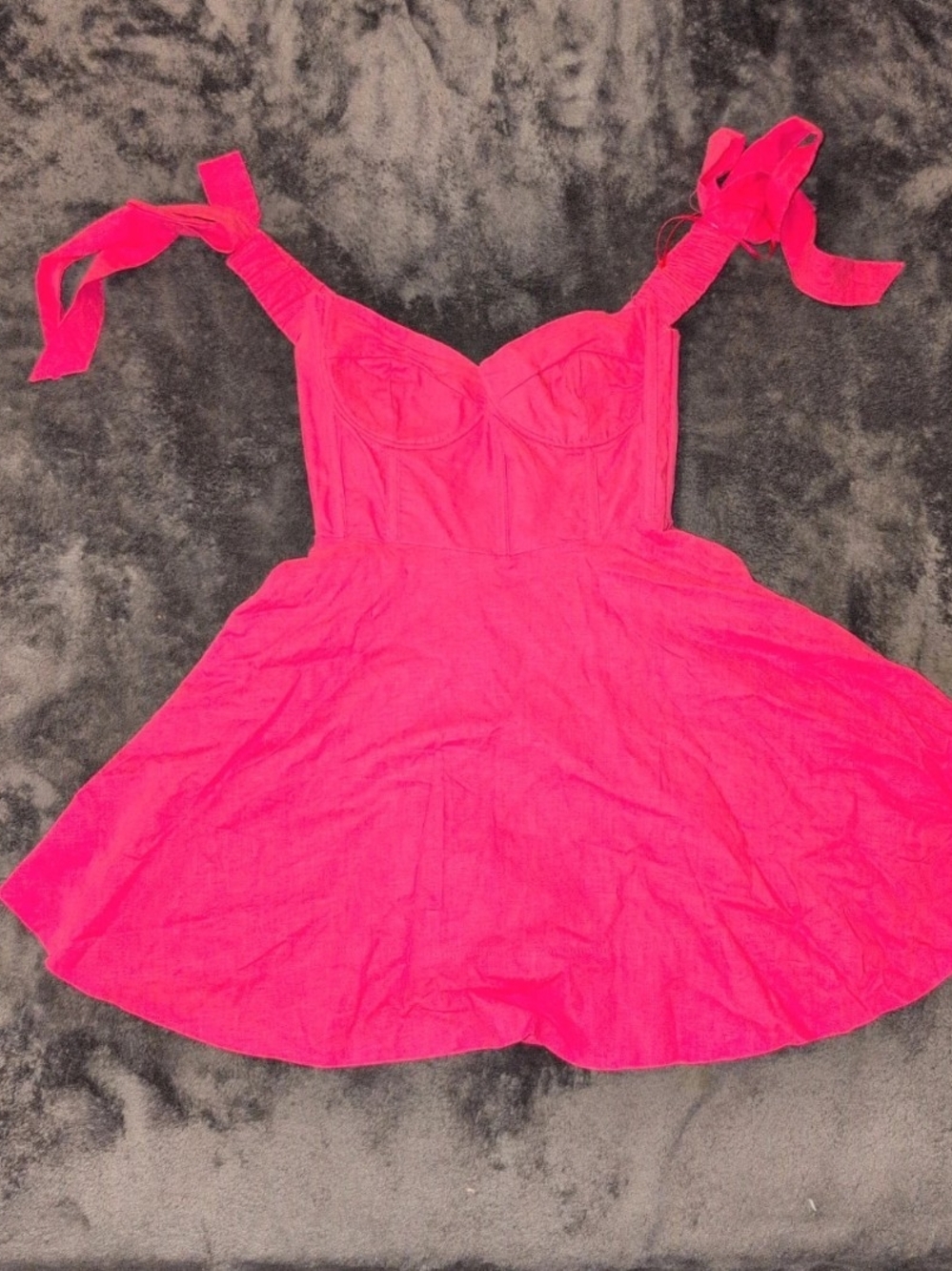 Girls Pink Tie-Shoulder Sundress By Megan Moroney (XXS/New)